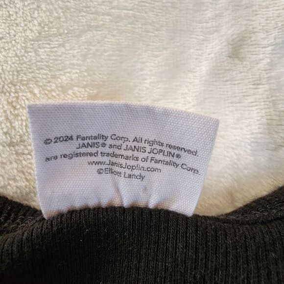 Janis Joplin Youth Black Tank Top With Graphics Size Medium - Picture 4 of 4